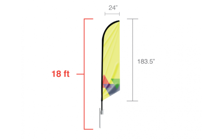 Feather Angled Flag - Extra Large / Single Side
