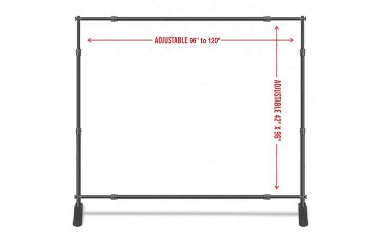 Adjustable Banner Stand 8x8, or 10x8 (black color with carry bag)