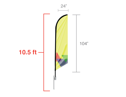 Feather Angled Flag - Medium / Single Side