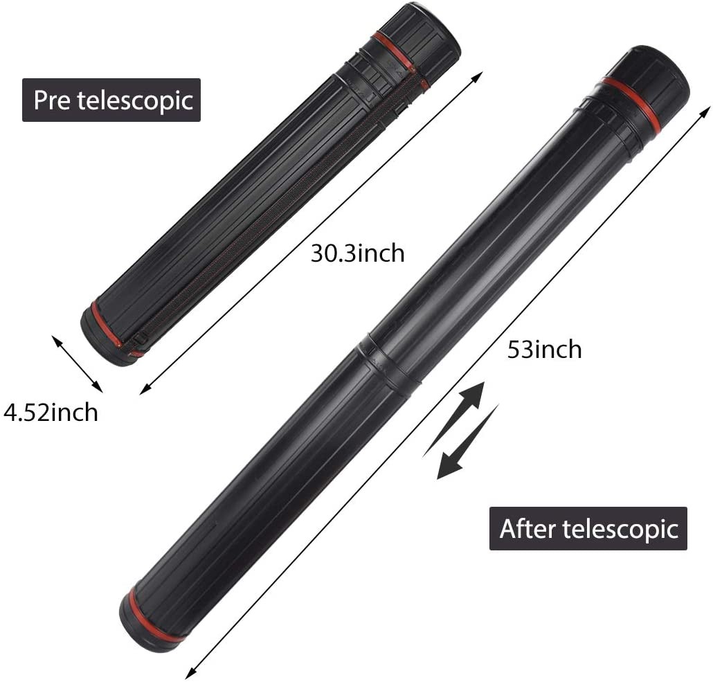 Expanding Poster Tube with Strap Artwork Portable Scroll Holder