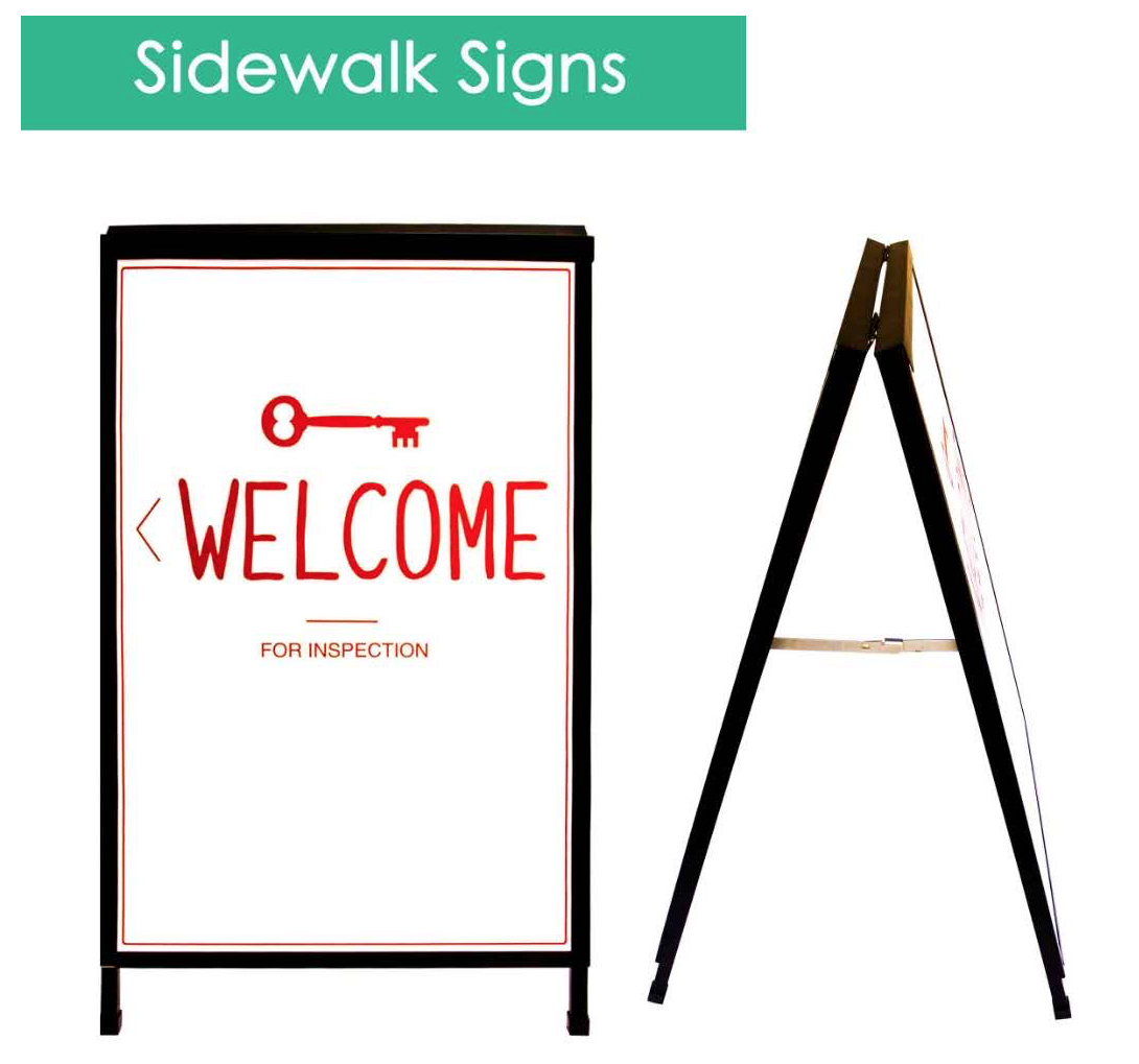 Sidewalk Signs A Frame (24" x 36") with Graphics
