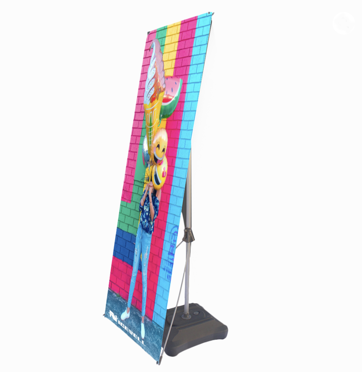 Outdoor X Stand with Single Side Graphics
