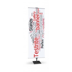 Single Graphics silver Banner Stand 24" x 96"